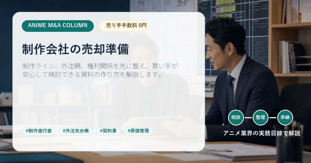 アニメ業界M&A記事のアイキャッチ画像