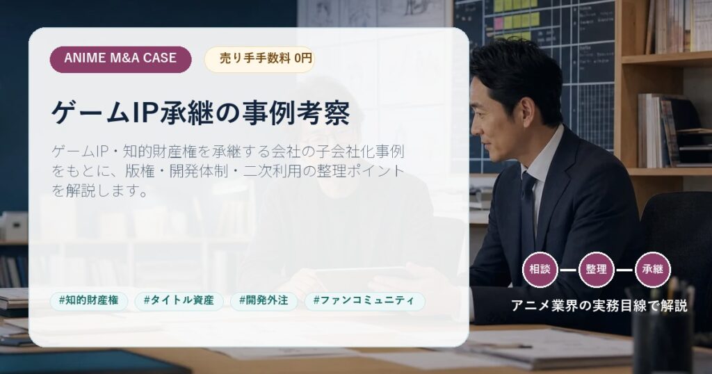 アニメ業界M&A記事のアイキャッチ画像